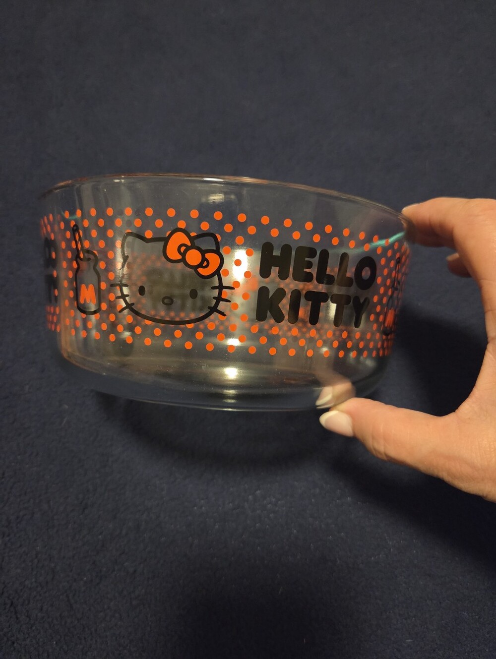 Hello Kitty Pytex Glass Bowl